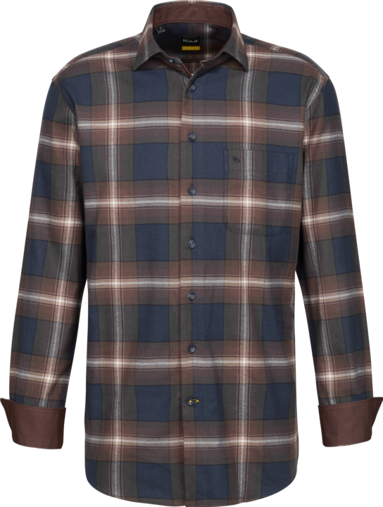 Produktbild Kauf Verona Kent Langarm modern fit mit Kontrast in Flanellqualität (XXL)