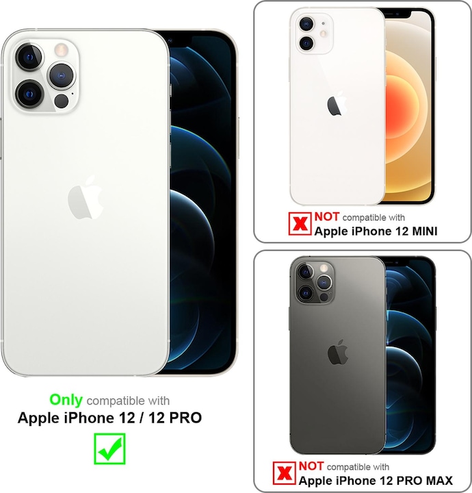 Produktbild Cadorabo Book Smart View Spiegel Cover (Apple iPhone 12, Realme 12 Pro+)