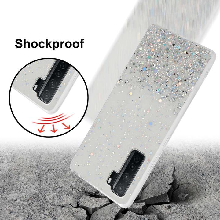 Actual product image Cadorabo Bumper Case for Huawei P40 LITE 5G / NOVA 7 SE TPU funkelnder Glitter (Huawei Nova 7 SE, Huawei P40 Lite 5G)
