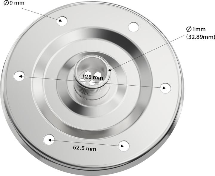 Immagine prodotto Wiltec Acier Inoxydable Bride 1" (33mm) per serbatoio a vaschetta 24-100l (Pompa acqua sanitaria)