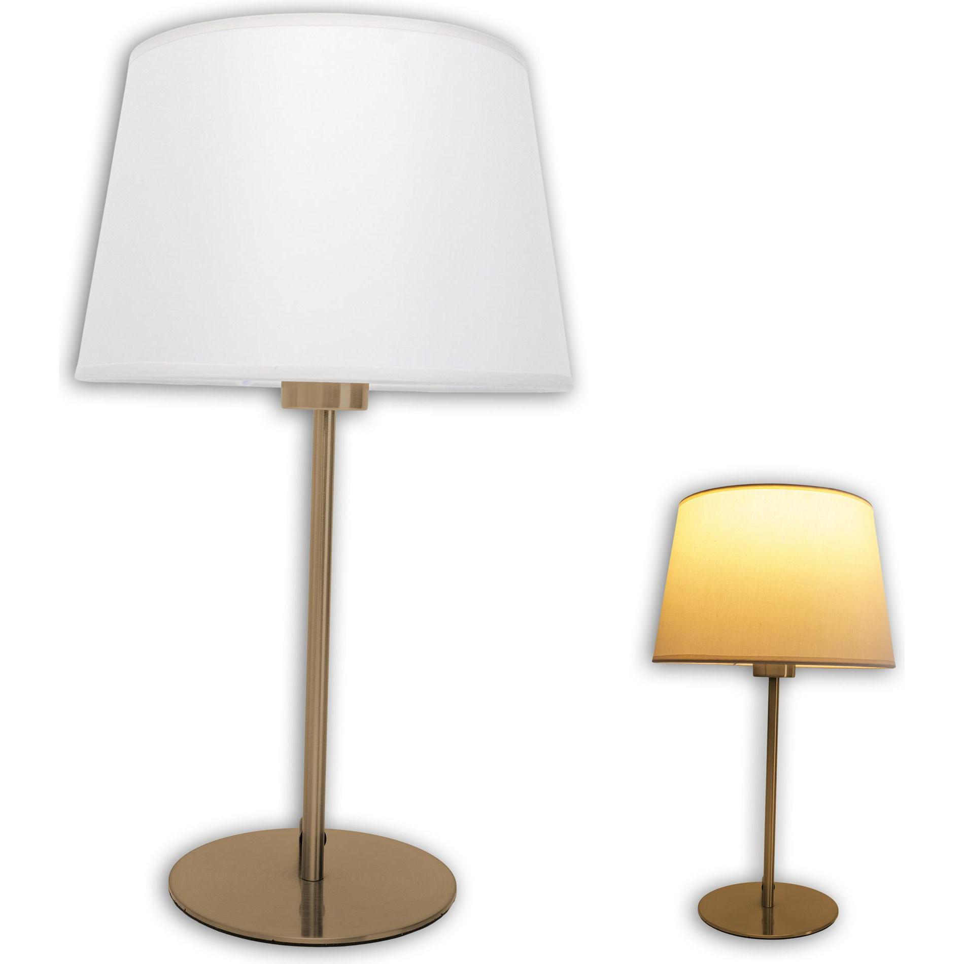 Thumbnail - Näve, Tischlampe, Tischleuchte Bologna h: 45cm beige messing (E27)