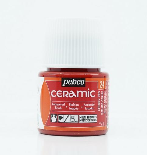 Actual product image Pebeo Ceramic paint (Cherry red, 45 ml)