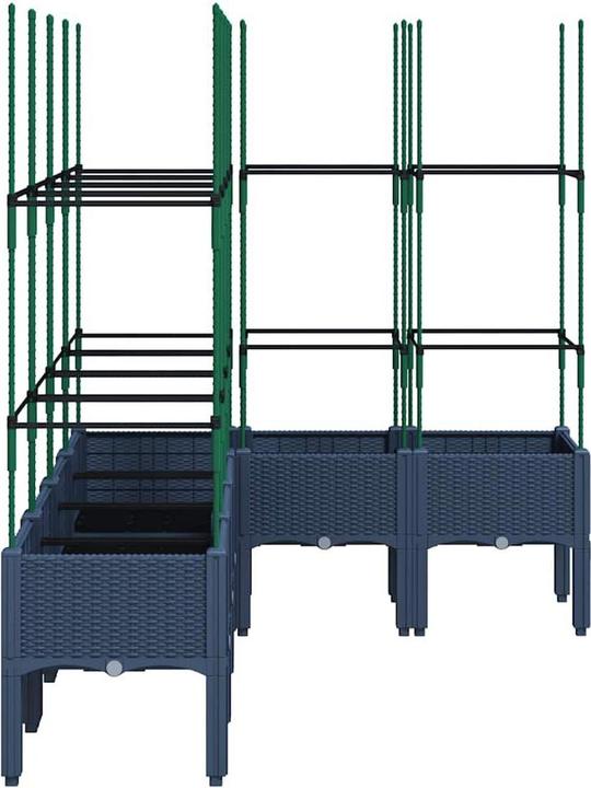Actual product image vidaXL Planter with trellis PP