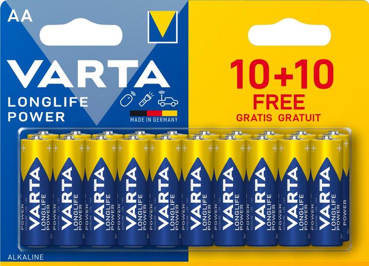 Varta Longlife Power AA Pack 20 (10+10) (20 Stk., AA, 2960 mAh)