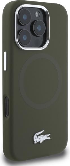 Image du produit Lacoste LCHMP16XSMAB iPhone 16 Pro Max 6.9" cible/khaki étui rigide en silicone Croco Logo MagSafe (Apple iPhone 16 Pro Max)
