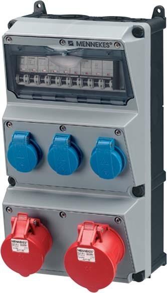 Actual product image Mennekes MEN 930030 Socket outlet combination AMAXX 390x225mm IP44 (3 x, CEE 16/5)