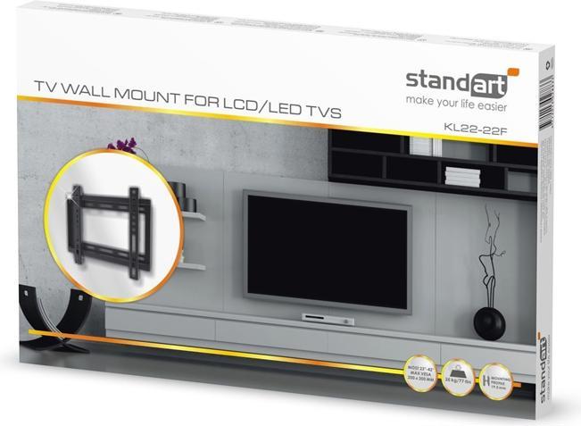 Produktbild Standart TV WALL MOUNT (KL22-22F) (Wand, 35 kg, 23" - 42")