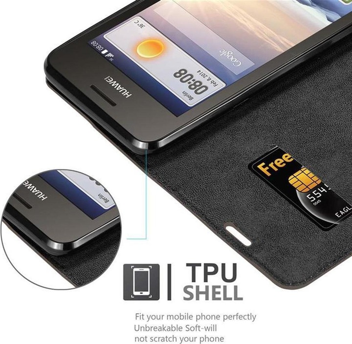 Actual product image Cadorabo Book Invisible Magnet Cover (Huawei Ascend Y330)