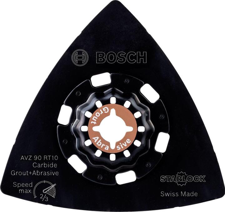 Image du produit Bosch Zubehör Plateau de ponçage Carbide-RIFF AVZ 90 RT10. 90 mm de diamètre. Carbure Sanding Grit 10 (100)