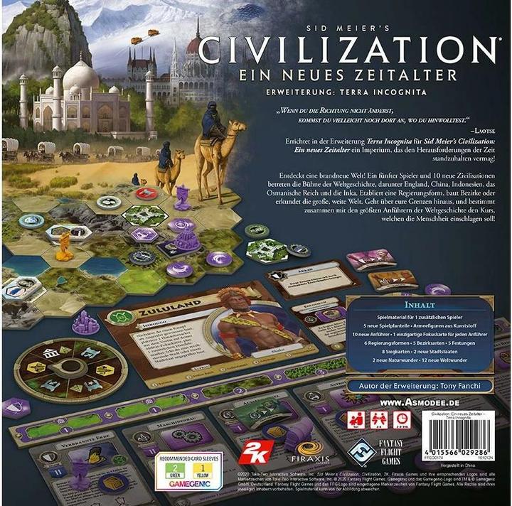 Immagine prodotto FFG FFGD0174 - Terra Incognita: Civilization - 2-5 giocatori, 14 anni (espansione DE) (Tedesco)