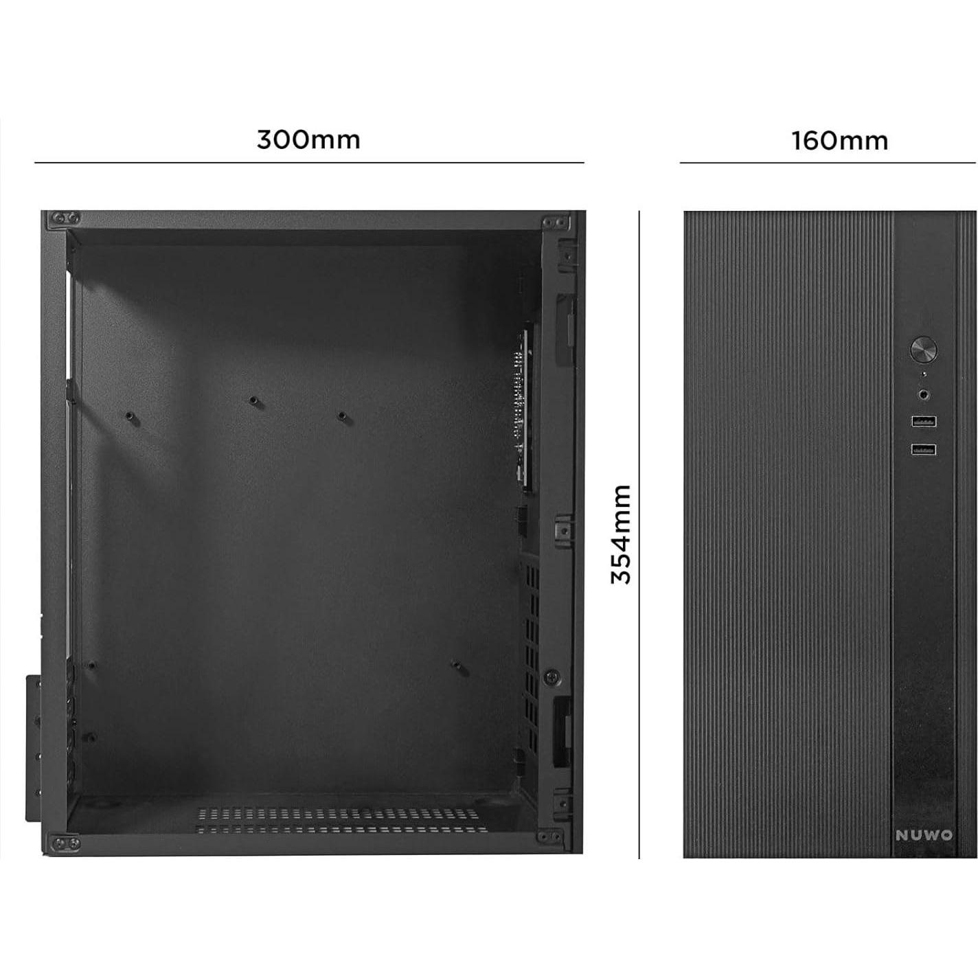Noua CASE MINI-TOWER NO PSU OPAL Z100 2USB2 0,6MM SPCC MATX MITX BLACK (mATX, Mini-ITX), Case PC, Nero