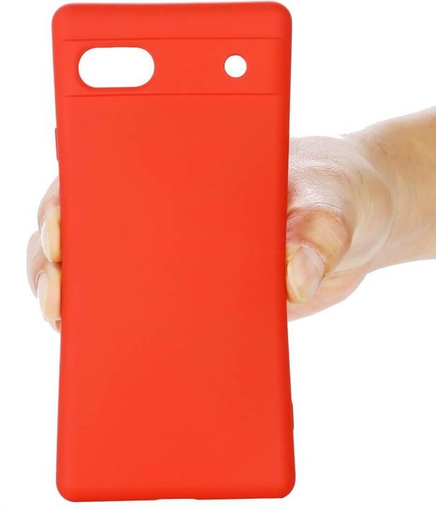 Actual product image Cover-Discount Google Pixel 7a - Silicone Rubber Case red (Google Pixel 7a)