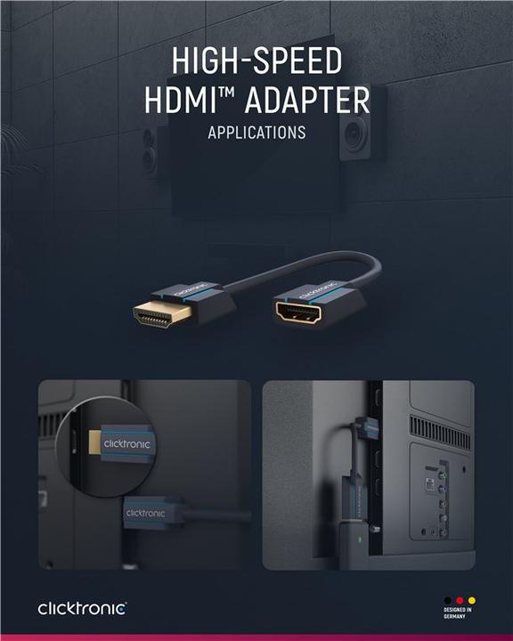 Produktbild Goobay Clicktronic HDMI Flexadapter 0.1m (0.10 m, HDMI, 1.4)