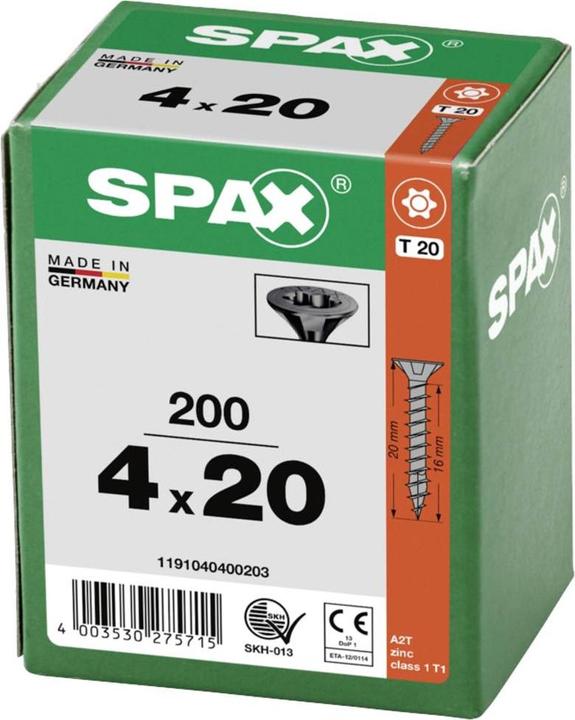 Productafbeelding Spax Spaanplaatschroeven (200 Schroeven per stuk)