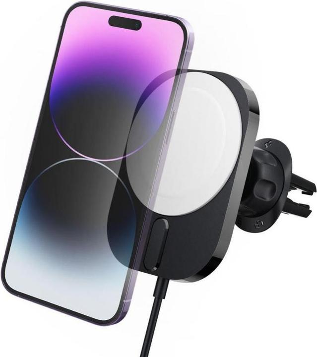 Image du produit Spigen support voiture avec chargeur ITM12W Onetap Pro 3 Magnetic Magsafe Vent Car Mount Wireless Charger b (15 W)