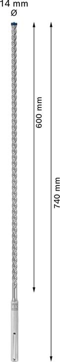Produktbild Bosch Professional Zubehör EXPERT SDS max-8X Hammerbohrer, 14 x 600 x 740 mm (14 Millimeter)