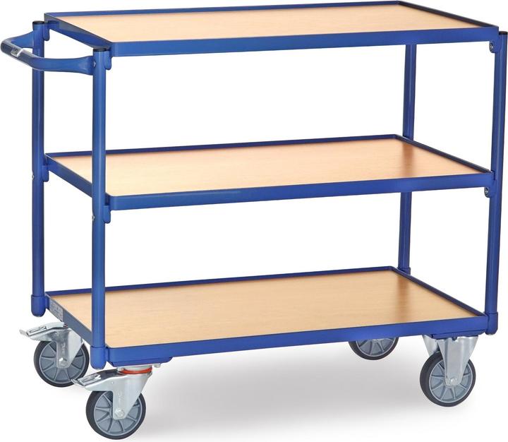 Fetra Transportwagen mit 3 Tablaren, 2 Lenkrol (300 kg, 3)