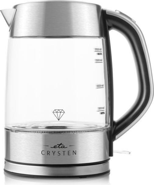 ETA ETA415490000 Crysten Kettle, 1.7 L, Glass/Stainless Steel (1.70 l)