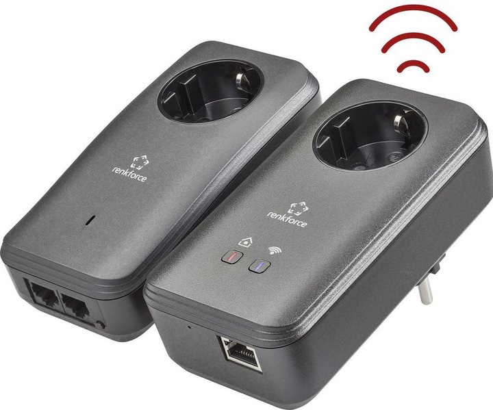 Immagine prodotto Renkforce PL600D WiFi Powerline WLAN Starter Kit 500 MBit/s (500 Mbit/s)