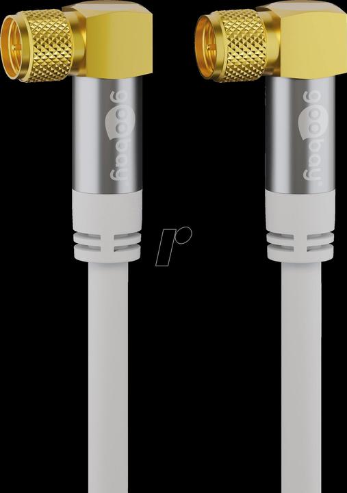Actual product image Goobay SAT antenna cable (135 dB typ), 4x shielded, 3 m, White (135 dB, Antenna cable)