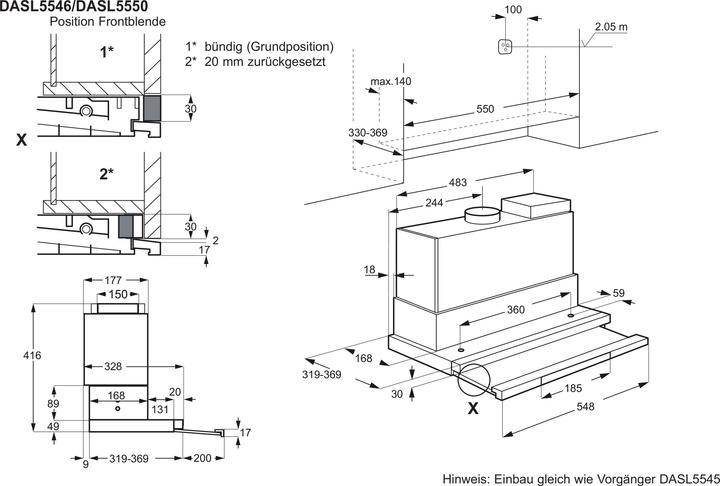 Actual product image Electrolux DASL5550CN (Flat-screen hood)