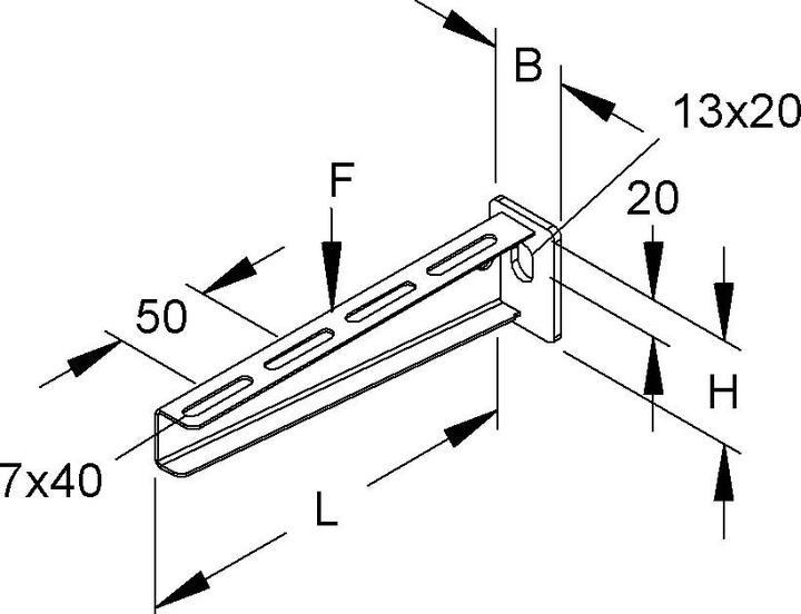 Immagine prodotto Niedax Staffa a muro KTA 300 E3 (0.31 m)