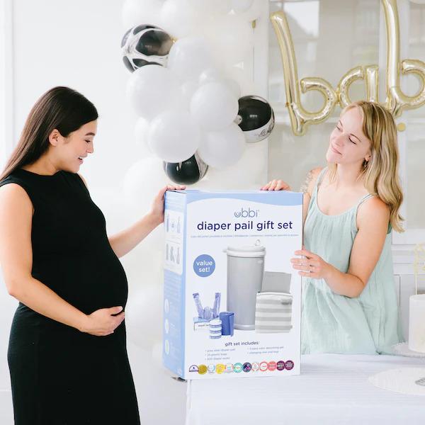 Actual product image Ubbi Diaper pail gift set, grey