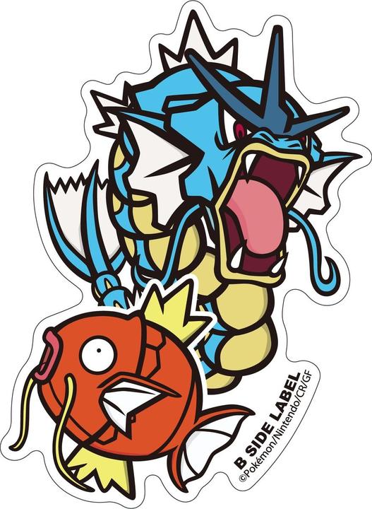 Pokémon Magikarp & Gyarados Sticker B-Side Label