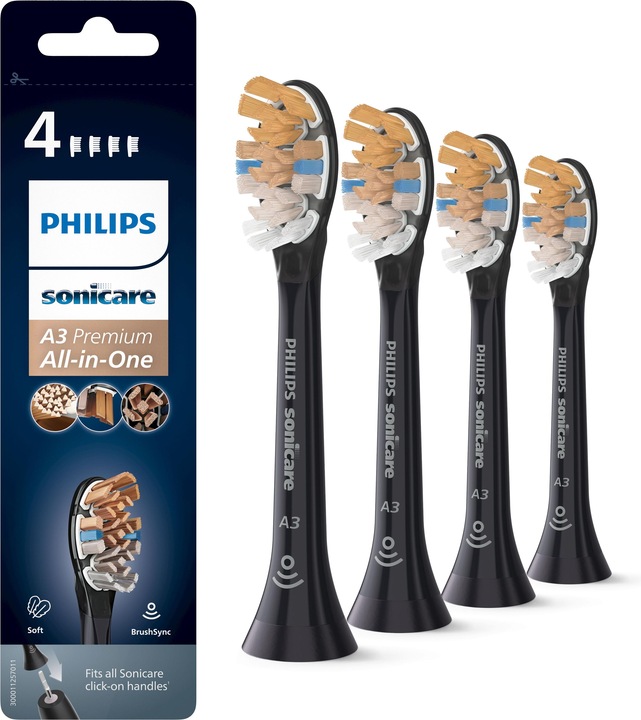 Actual product image Philips Sonicare A3 Premium All-in-One HX9094/11 Standard sonic toothbrush heads (4 x)