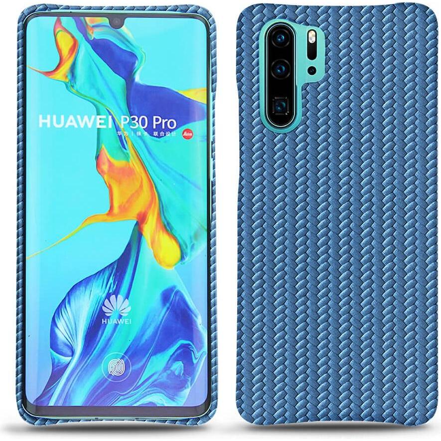 Noreve Lederschutzhülle (Huawei P30 Pro), Smartphone Hülle, Blau