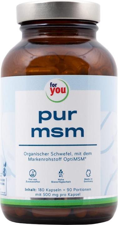 Actual product image For You pure msm (180 pcs., Capsules, 107 g)