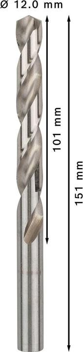 Image du produit Bosch Professional Zubehör Foret hélicoïdal PRO Metal HSS-G, 12 x 101 x 151 mm (12 mm)