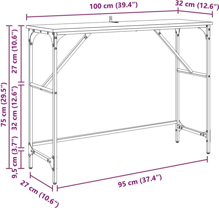 Image du produit vidaXL Konsolentisch (32 x 100 x 75 cm)