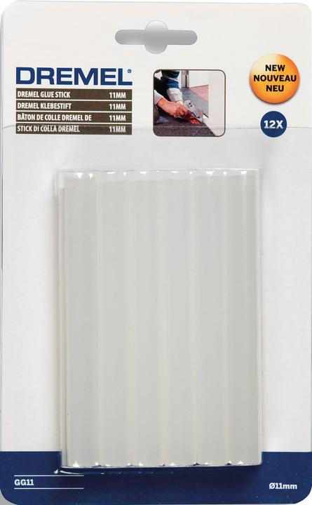 Produktbild Dremel Transparente Klebestifte, Mehrzweck, hohe Temperatur, 125 g, Ø 11 mm (12 Stück)