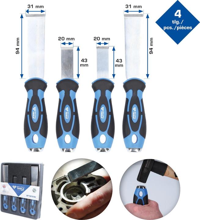 Actual product image KS Tools Universal scraper set 4 pieces