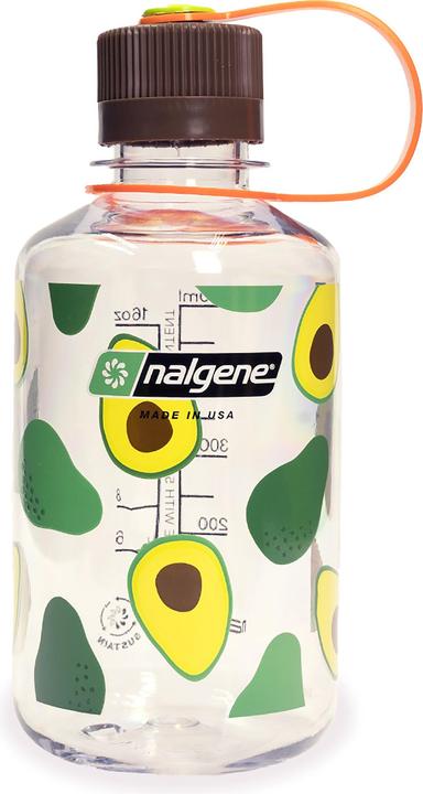 Actual product image Nalgene 16oz NM Clear w/Avocados print (0.50 l)