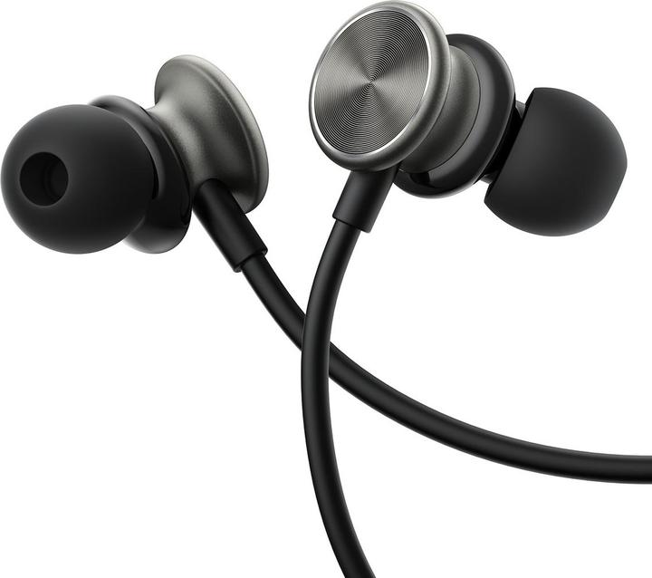 Actual product image Joyroom JR-EW03 Wired Series In-Ear Metal Wired Earbuds-Dark Gray (NC, Cable)