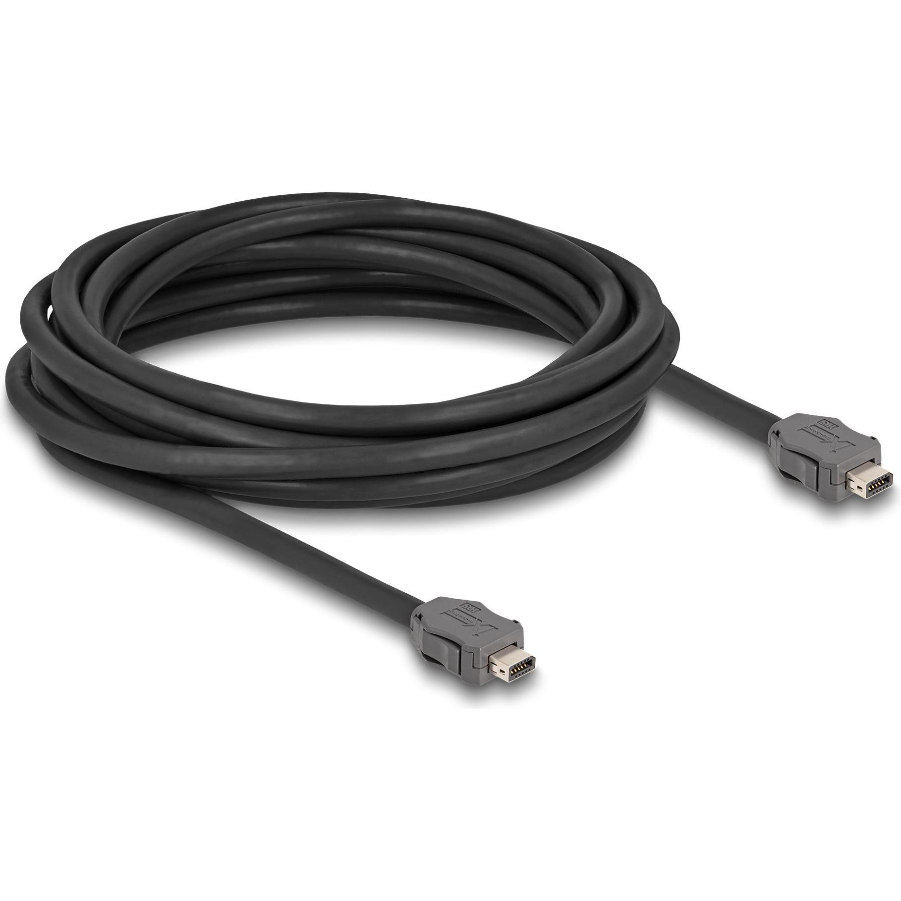 Thumbnail - Delock Kabel ix Industrial A-Kodierung Stecker zu Stecker Cat.7 5 m (S/FTP, CAT7, 5 m), Netzwerkkabel