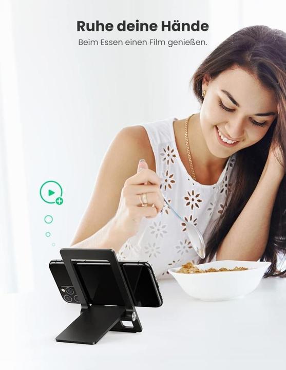 Actual product image Ugreen LP310 Foldable Multi-Angle Phone Stand (Black)