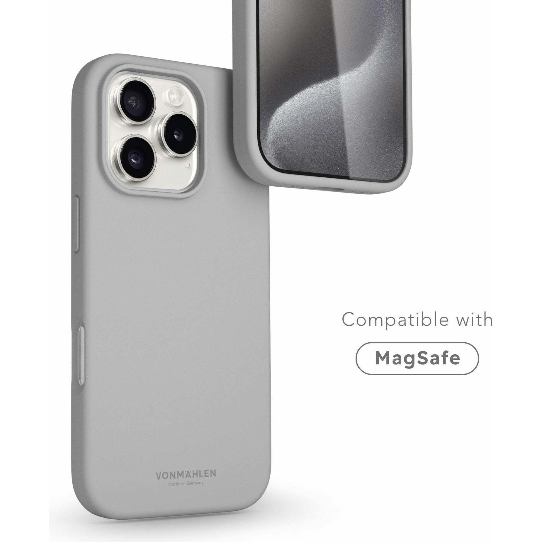 Thumbnail - Vonmählen Soft Silicone Case (Apple iPhone 16 Pro Max), Smartphone Hülle, Grau