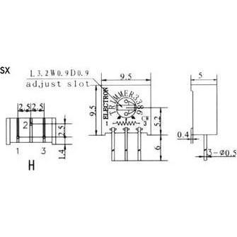 Velleman Cermet Trimmer Single-Turn 100k, Widerstand