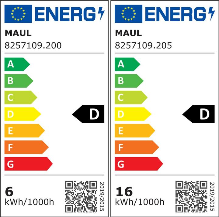 Energie-Label Maul LED-Standleuchte MAULjura, dimmbar - silber (9200 lm)
