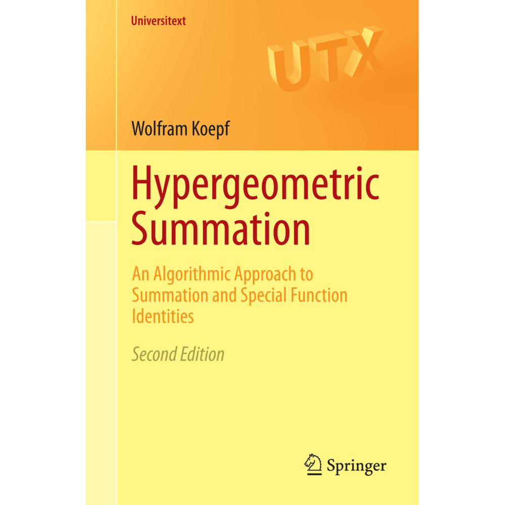 Hypergeometric Summation, Fachbücher von Wolfram Koepf