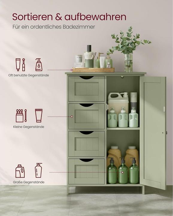 Actual product image Vasagle Bathroom cabinet (55 x 30 x 82 cm, 55 x 30 x 82 cm)