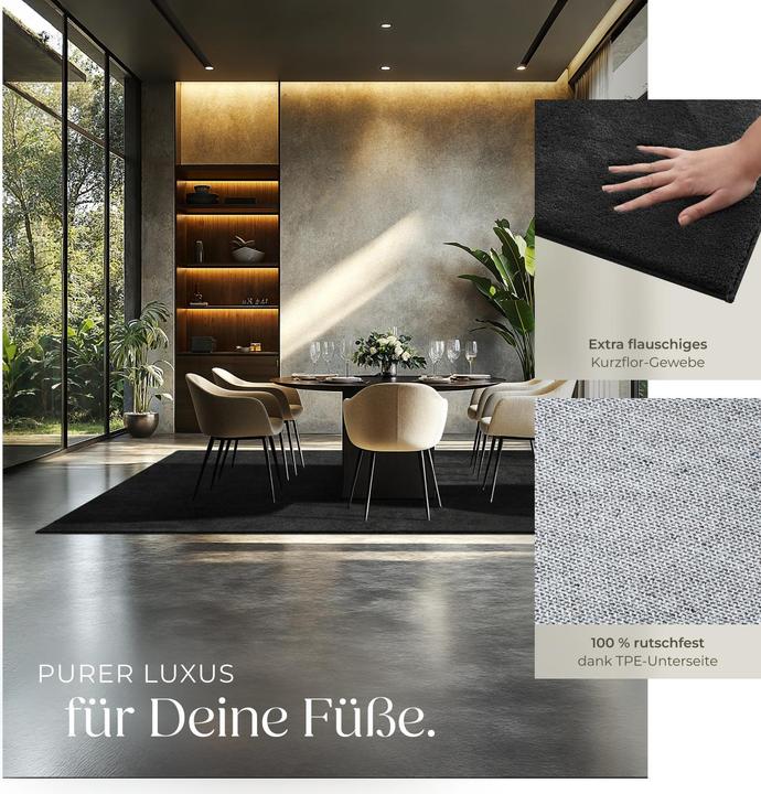 Produktbild tectake Kurzflorteppich Soft Zone (200 x 290 cm)