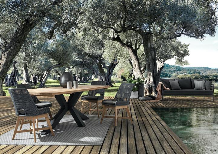 Actual product image Bizzotto Garden table Ramsey black (240 x 100 x 77 cm)