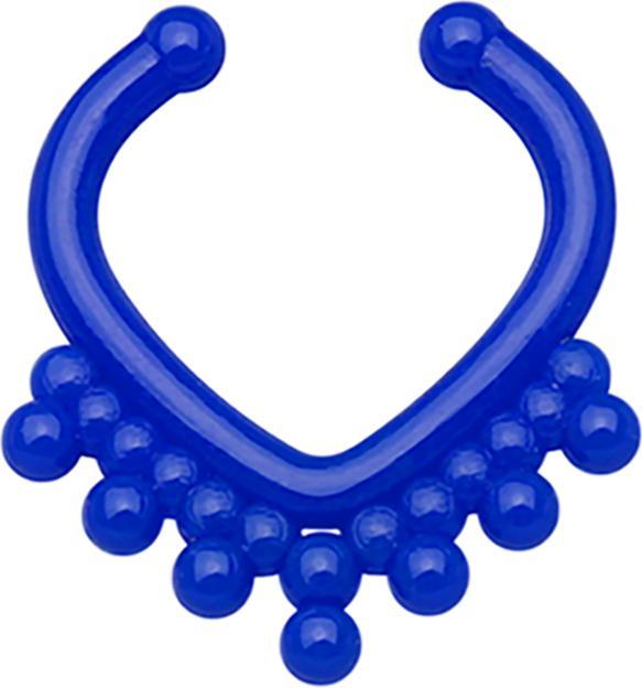 Immagine prodotto Star Piercing Fake Septum mit Kugel in Dreiecksform dunkelblau