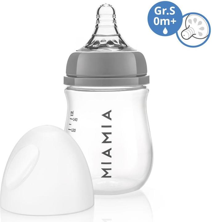 Produktbild MiaMia Babyflaschen PP-Flasche 140 ml mit Silikon-Trinksauger (140 ml)