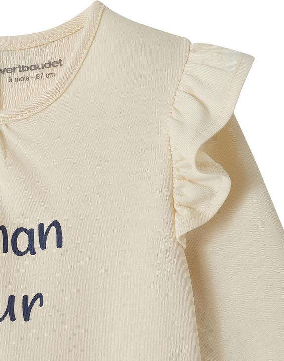 Produktbild Vertbaudet Baby T-Shirt mit Schriftzug Bio-Baumwolle (74)