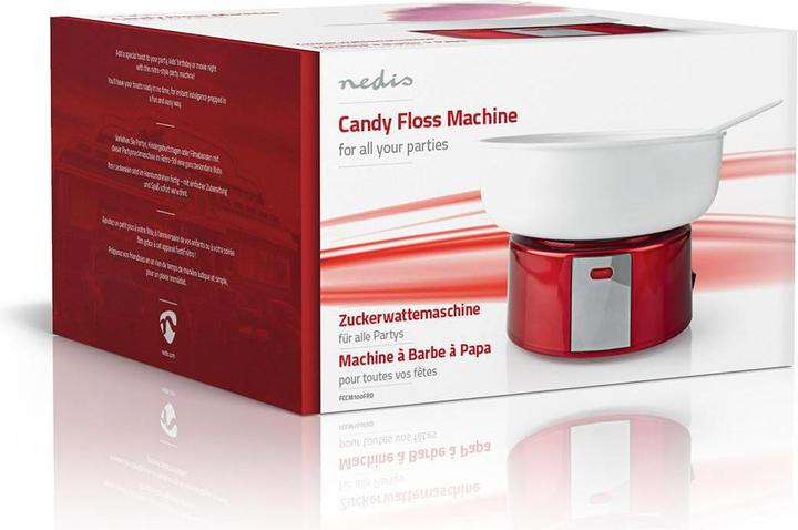 Produktbild Nedis FCCM100FRD - Výrobník Cukrové Vaty | 500 W | Červená/Bílá